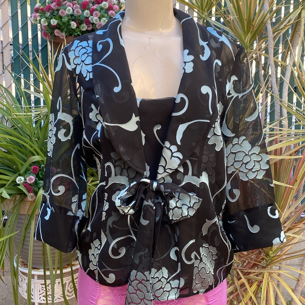 ALEX EVENINGS 2 Pc Set Blouse and Camisole